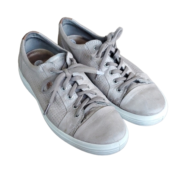 Ecco Mens Sneakers Leather Flats Keds sz 8.5 - Picture 1 of 9